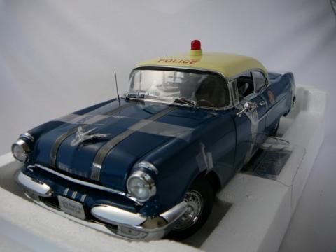 Pontiac Star Chief Police Car 1955 Miniature 1/18 Sun Star